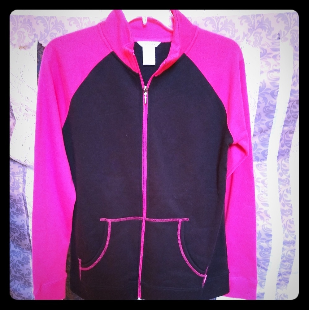 Light Weight Pink & Black Zip Down Jacket